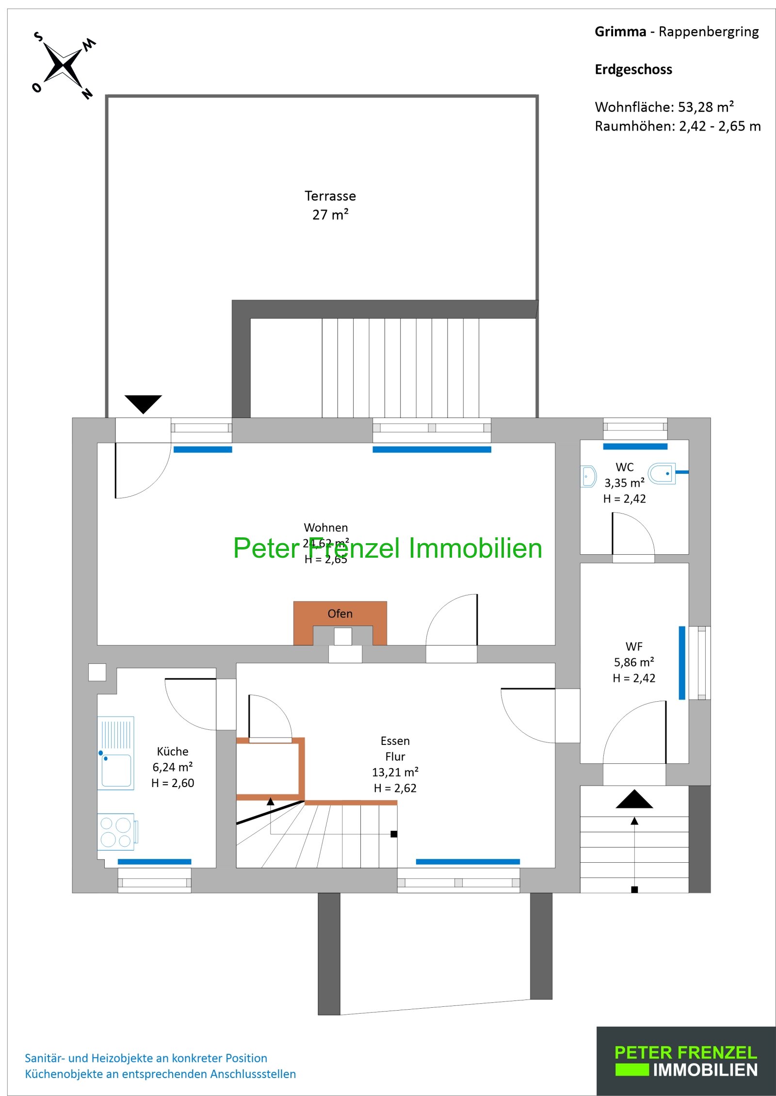 gepflegte Doppelhaushälfte auf großem Grundstück - Wohnsiedlung