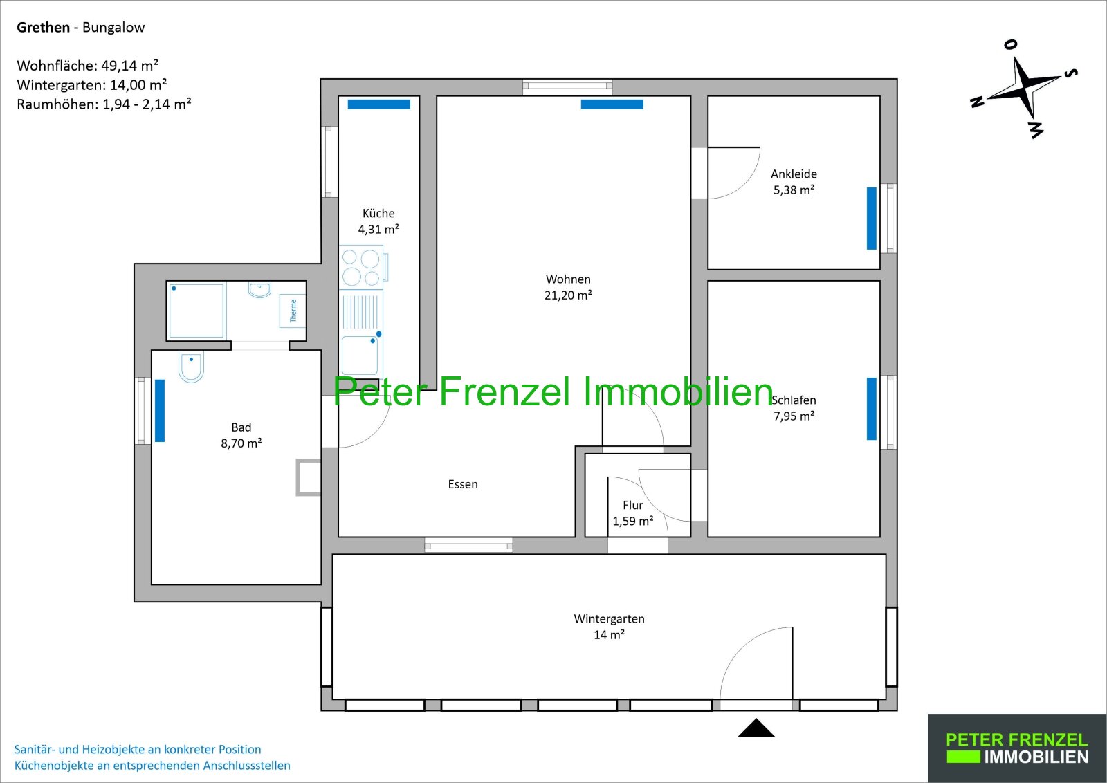 Ihr neues Paradies im Grünen: Charmanter Holzbungalow mit Wintergarten