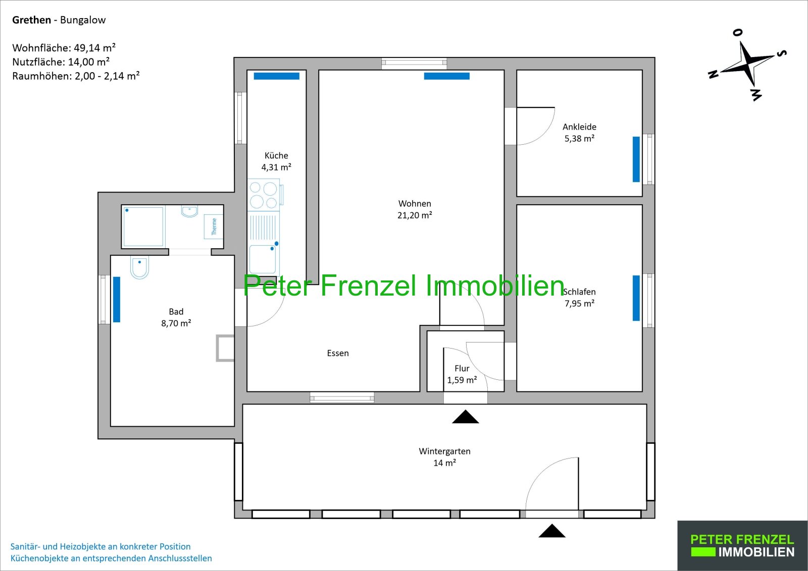 Ihr neues Paradies im Grünen: Charmanter Holzbungalow mit Wintergarten